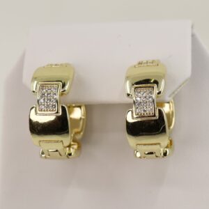 Cercei placati cu aur model CC098 - dimensiune 2 cm