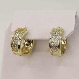 Cercei placati cu aur model CC083 - dimensiune 1 cm