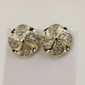 Cercei placati cu aur model CC097 - dimensiune 0,8 cm