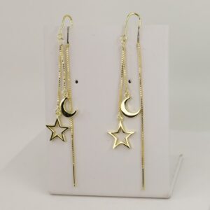 Cercei placati cu aur 14K model EEC098 - 7 cm