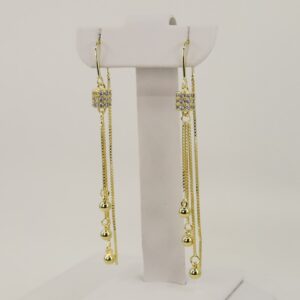 Cercei placati cu aur 14K model EEC100 - 7 cm