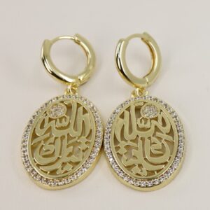 Cercei placati cu aur model CC110 - dimensiune 3 cm