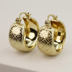 Cercei placati cu aur model CC126 - dimensiune 1,5 cm