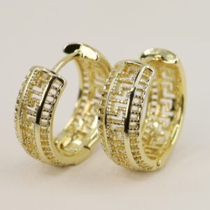 Cercei placati cu aur model CC131 - dimensiune 1,3 cm