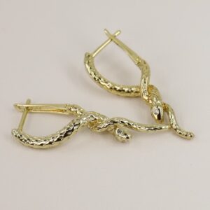 Cercei placati cu aur model CC121 - dimensiune 2,5 cm