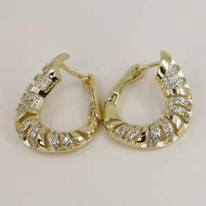 Cercei placati cu aur model CC114 - dimensiune 1,5 cm