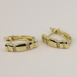 Cercei placati cu aur model CC128 - dimensiune 1,4 cm