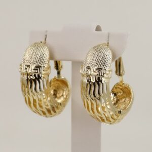 Cercei placati cu aur model CC117 - dimensiune 3 cm