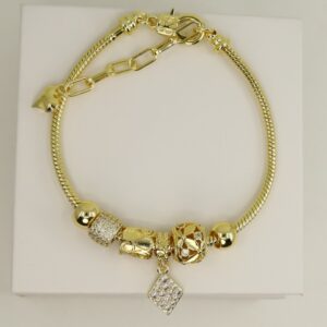 Bratara placata cu aur 14K model EBB024 - 20 cm + 5 cm extensie