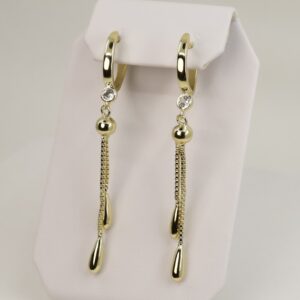 Cercei placati cu aur 14K model EEC106 - 5,5 cm