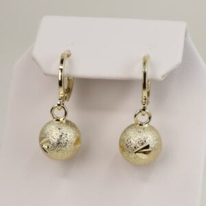 Cercei placati cu aur 14K model EEC105 - 2,5 cm