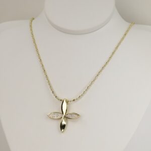 Lant cu pandativ placat cu aur 14K Model LL538 – 60 cm