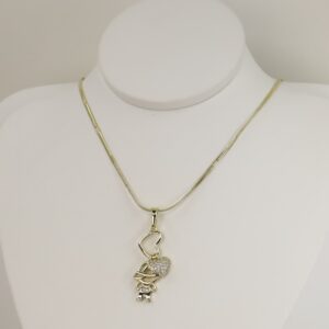 Lant cu pandativ placat cu aur 14K Model LL535 – 45 cm