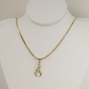 Lant cu pandativ placat cu aur 14K Model LL537 – 45 cm