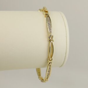 Bratara placata cu aur 14K model BB672 - 19 cm