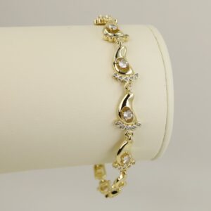 Bratara placata cu aur 14K model BB675 - 19 cm