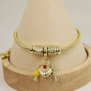 Bratara placata cu aur 14K model BB692 - 21 cm + extensie