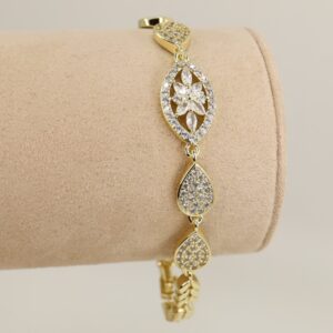 Bratara placata cu aur 14K model BB691 - 19 cm