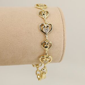 Bratara placata cu aur 14K model BB681 - 19 cm