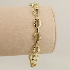 Bratara placata cu aur 14K model BB694 - 19 cm