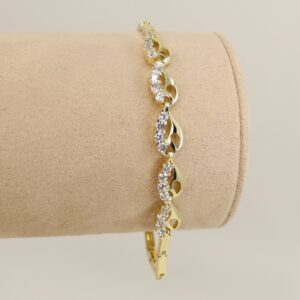 Bratara placata cu aur 14K model BB683 - 19 cm