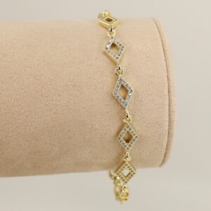 Bratara placata cu aur 14K model BB685 - 19 cm