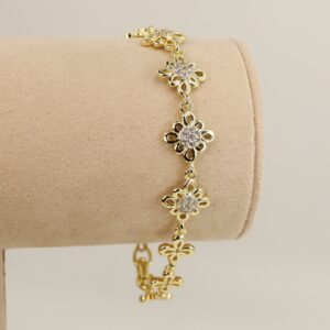 Bratara placata cu aur 14K model BB687 - 19 cm