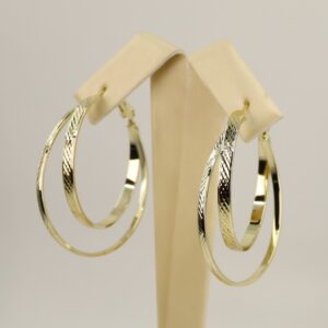 Cercei placati cu aur model CC154 - dimensiune 4 cm