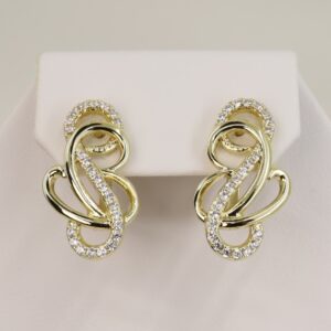 Cercei placati cu aur model CC175 - dimensiune 2,3 cm