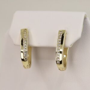 Cercei placati cu aur model CC155 - dimensiune 1,7 cm