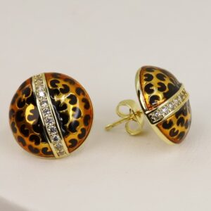 Cercei placati cu aur model CC199 - dimensiune 1,2 cm