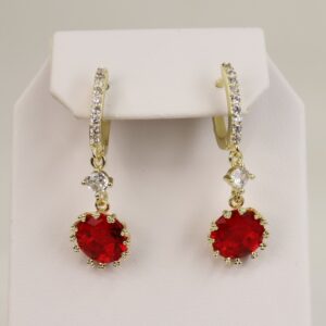 Cercei placati cu aur model CC173 - dimensiune 4,5 cm