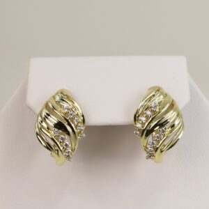 Cercei placati cu aur model CC171 - dimensiune 1 cm