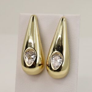 Cercei placati cu aur model CC158 - dimensiune 4 cm