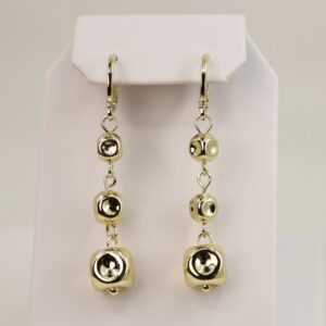 Cercei placati cu aur model CC166 - dimensiune 5 cm