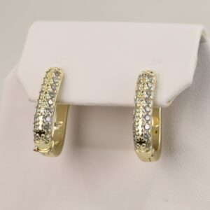 Cercei placati cu aur model CC193 - dimensiune 1,4 cm