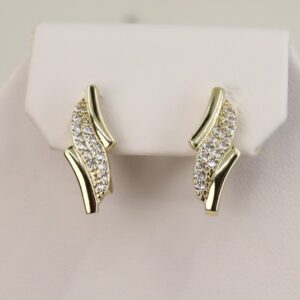 Cercei placati cu aur model CC153 - dimensiune 1,5 cm