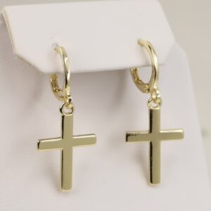 Cercei placati cu aur model CC176 - dimensiune 2,5 cm