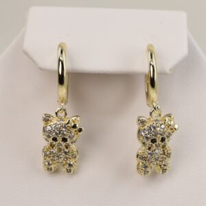 Cercei placati cu aur model CC195 - dimensiune 3 cm