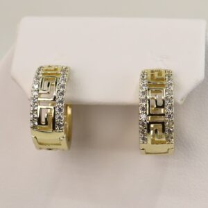 Cercei placati cu aur model CC160 - dimensiune 1,2 cm