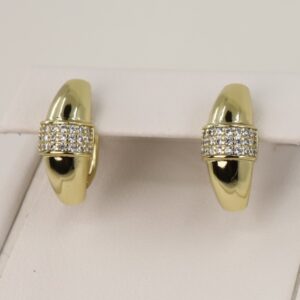 Cercei placati cu aur 14K model CJ179 - 1,4 cm