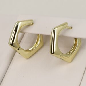 Cercei placati cu aur 14K model CJ168 - 1,4 cm