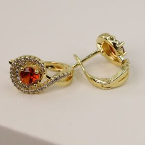 Cercei placati cu aur 14K model CJ221 - 1,6 cm