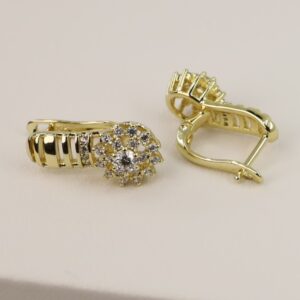 Cercei placati cu aur 14K model CJ205 - 1,4 cm