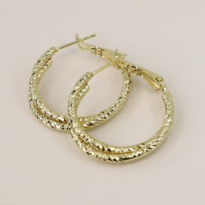 Cercei placati cu aur 14K model CJ250 - 2 cm