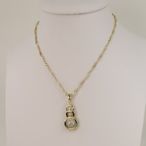 Lant cu pandativ placat cu aur 14K Model LL314 – 60 cm