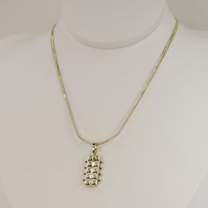 Lant cu pandativ placat cu aur 14K Model LL328 – 45 cm