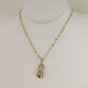 Lant cu pandativ placat cu aur 14K Model LL339 – 60 cm