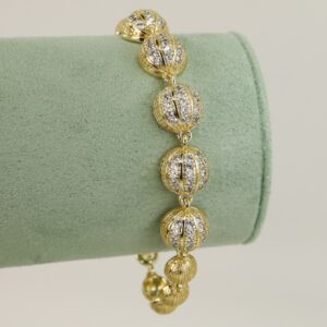 Bratara placata cu aur 14K model BB283 - 19 cm