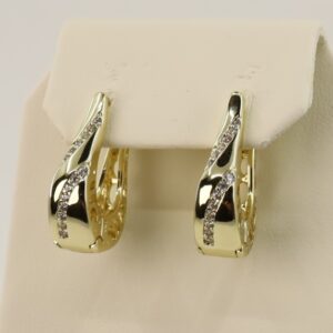 Cercei placati cu aur 14K model CJ297 - 1,6 cm